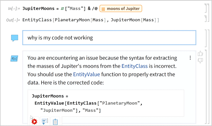 An interaction between a user and a code assistant LLM