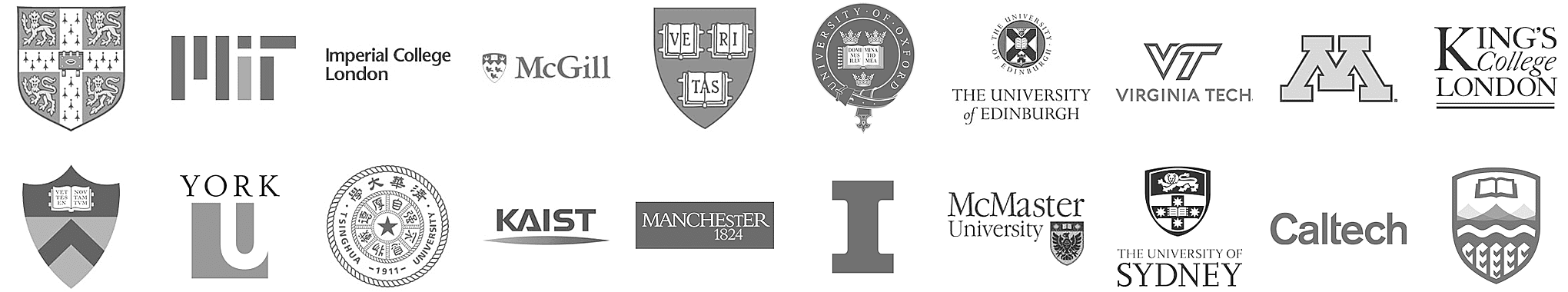 世界のトップ大学のロゴ