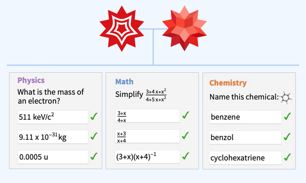 An example of the auto-grading component of the platform